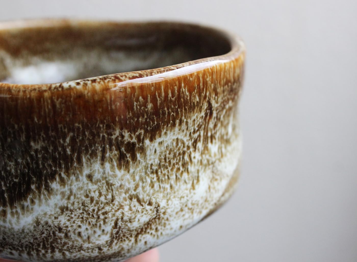 Japanese Traditional Handcrafted Matcha Chawan Tea Bowl Cup Ceremony Tableware Pottery (Ame Yuu)