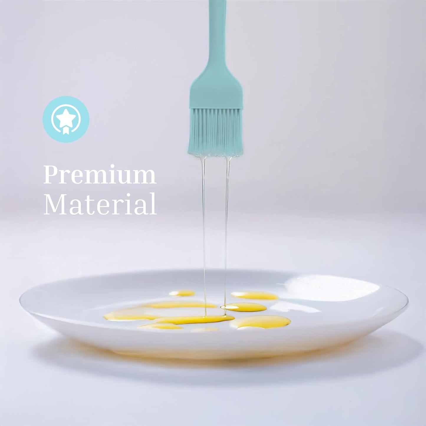 Silicone Pastry Brush Set – 2-Piece Set of Basting Brushes for Cuisine and BBQ – Kitchen Tools and Accessories with Comfortable Handles, Heat-Resistant Utensils for Cooking & Baking – Pastel Blue