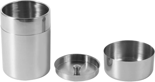 Tea Canister, Stainless Steel Tea Tins, Textured Tea/Coffee/Sugar Canisters, Canister Home Kitchen Canisters for Tea Coffee Sugar Storage(s)