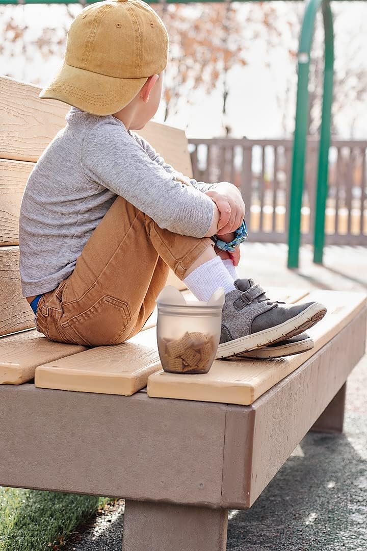 Zip Top Reusable 100% Silicone Baby + Kid Snack Containers- The only containers that stand up, stay open and zip shut! No Lids! Made in the USA - Gray Dog