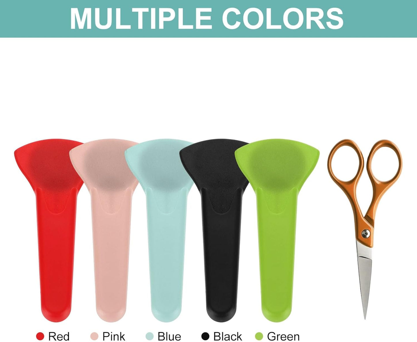 uxcell 2 Pcs Magnetic Scissor Holder, 7.48" x 3.46" Plastic Scissors Cover Durable Waterproof Protector Portable with Round Magnetic Absorber for Kitchen Shears, Red