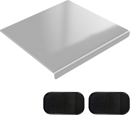 304 Stainless Steel Cutting Board with 2 Pack Non-Slip Mats, Yoposeo Heavy Duty Baking Cutting Chopping Boards for Kitchen, Meat, Fruits, Vegetables, Bread and Baking (11.8" X 11.8"/ 30 X 30cm)