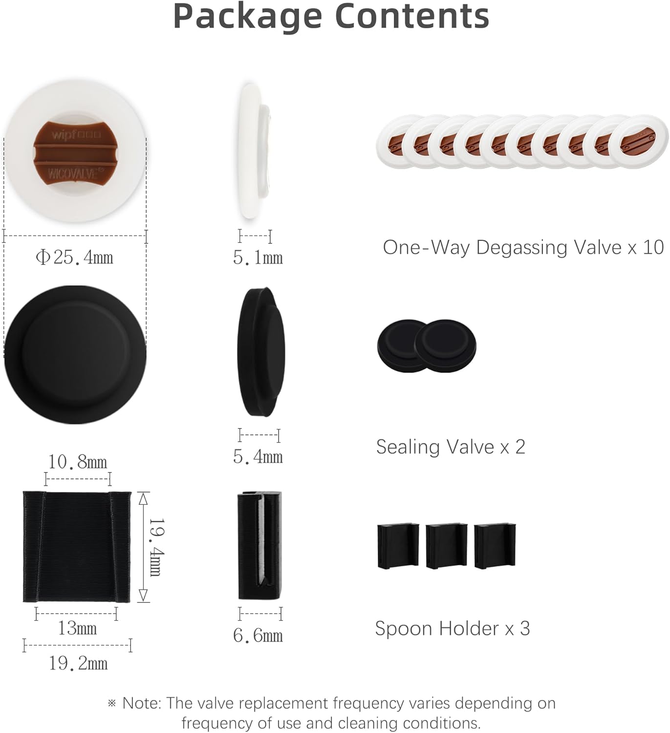 ShanSon Seal Valve 12pcs Set Airtight & Freshness Preservation Fits Various Coffee Containers Long-Lasting Lock Essential for Home Coffee Storage