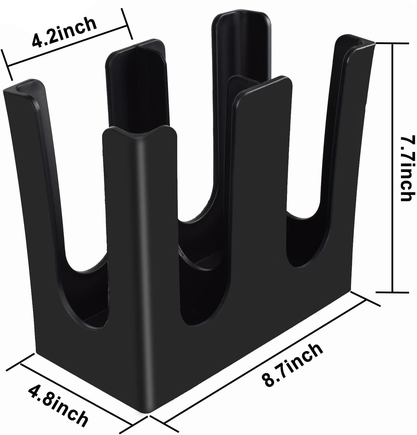 MYITYARD Coffee Cup Dispenser, 2 Compartment Cup and Lid Organizer fits 5 to 16 oz Disposable Paper & Plastic Cups, Acrylic Cup Holder for Table Countertop, Black