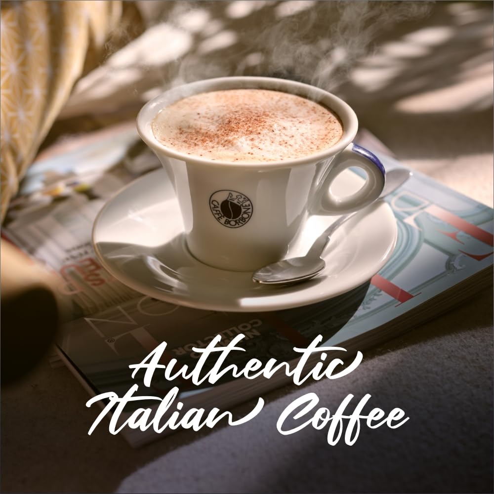 Caffe Borbone Whole Bean Coffee, Espresso Intenso, Medium Roast, Full-Bodied and Strong, Premium Robusta Coffee Beans, Roasted and Freshly Packaged in Italy - 2.2 Pound Bag (Pack of 6)