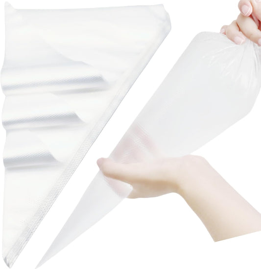 19 Inch Extra Large Piping Bags 100 Pack - Disposable Pastry Bags - Thick Anti-Burst Pastry Icing Frosting Piping Bags For Decorating Cupcakes Cakes Cookies (Extra Large 19 Inch-100 Pack)