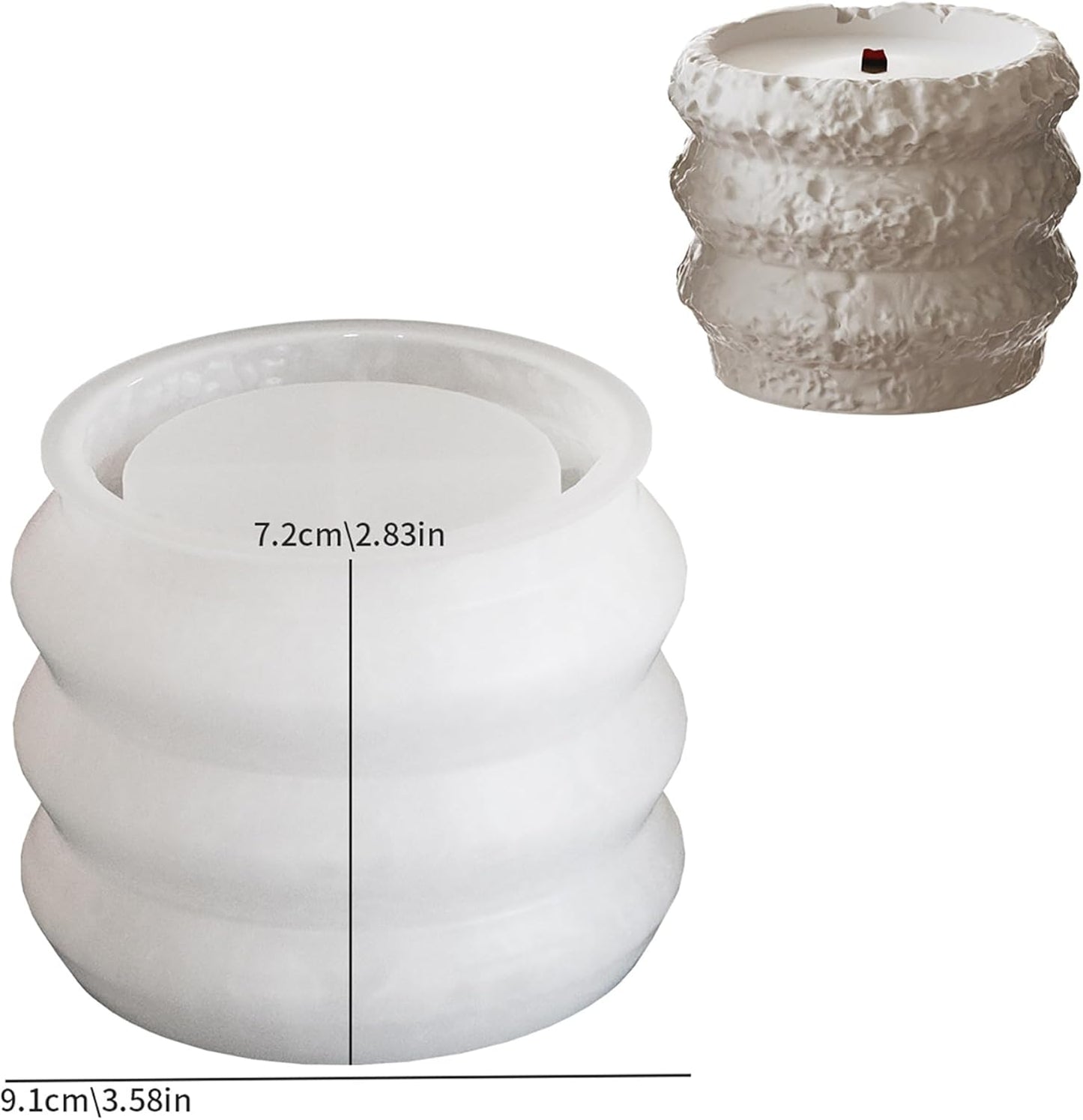 Bottle Resin Mold Candle Holder - Resin Casting Silicone Molds for Home Decor & Candle Making Wave Spiral Mold