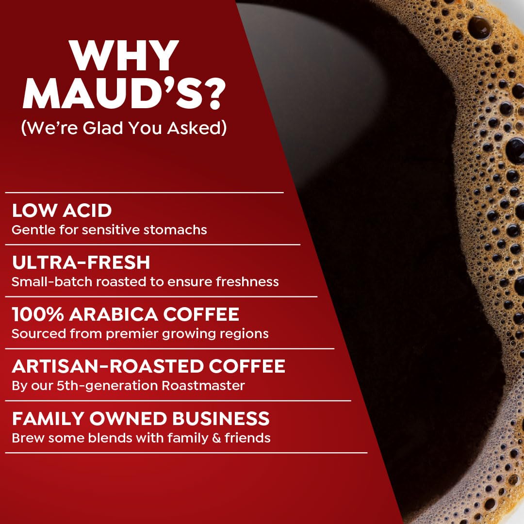 Maud's Medium Roast Coffee Pods, 100 ct, Recyclable Single Serve Pods – 100% Arabica Coffee, Compatible with Keurig K Cups Maker