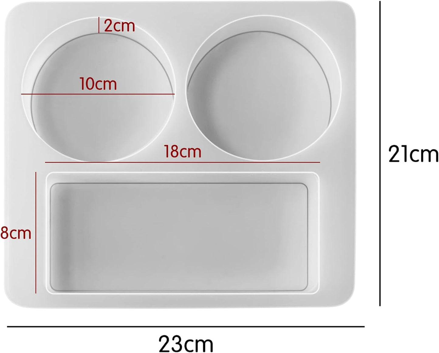 2 Pack Silicone Deep Coaster Molds - Round & Rectangle, 3D & Resin Casting, Craft Supplies - Tray Casting Table Decoration Mold