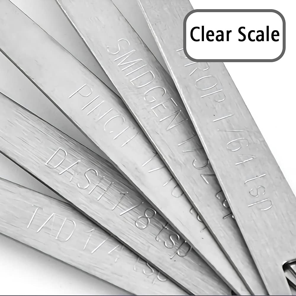 5PCS 1/8 Teaspoon(1/8tsp, 0.625 ml, Dash) Single Tiny Measuring Spoon, Small Individual Stainless Steel Measure Spoons Only