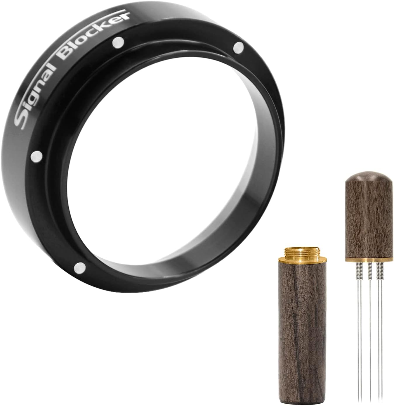 54mm Espresso Dosing Funnel: Coffee Dosing Funnel for Breville - 54mm Portafilter Funnel Magnetic Coffee Dosing Ring Aluminium Metal | Espresso Machine Accessories Bundle Including Espresso WDT Tool