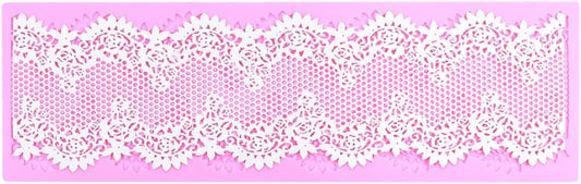 Embossing Lace Fondant Mold, Silicone Molds for Cake Decorating Tool, Multi Circle Flowers Lace Mat Wedding, Cake Lace Molds