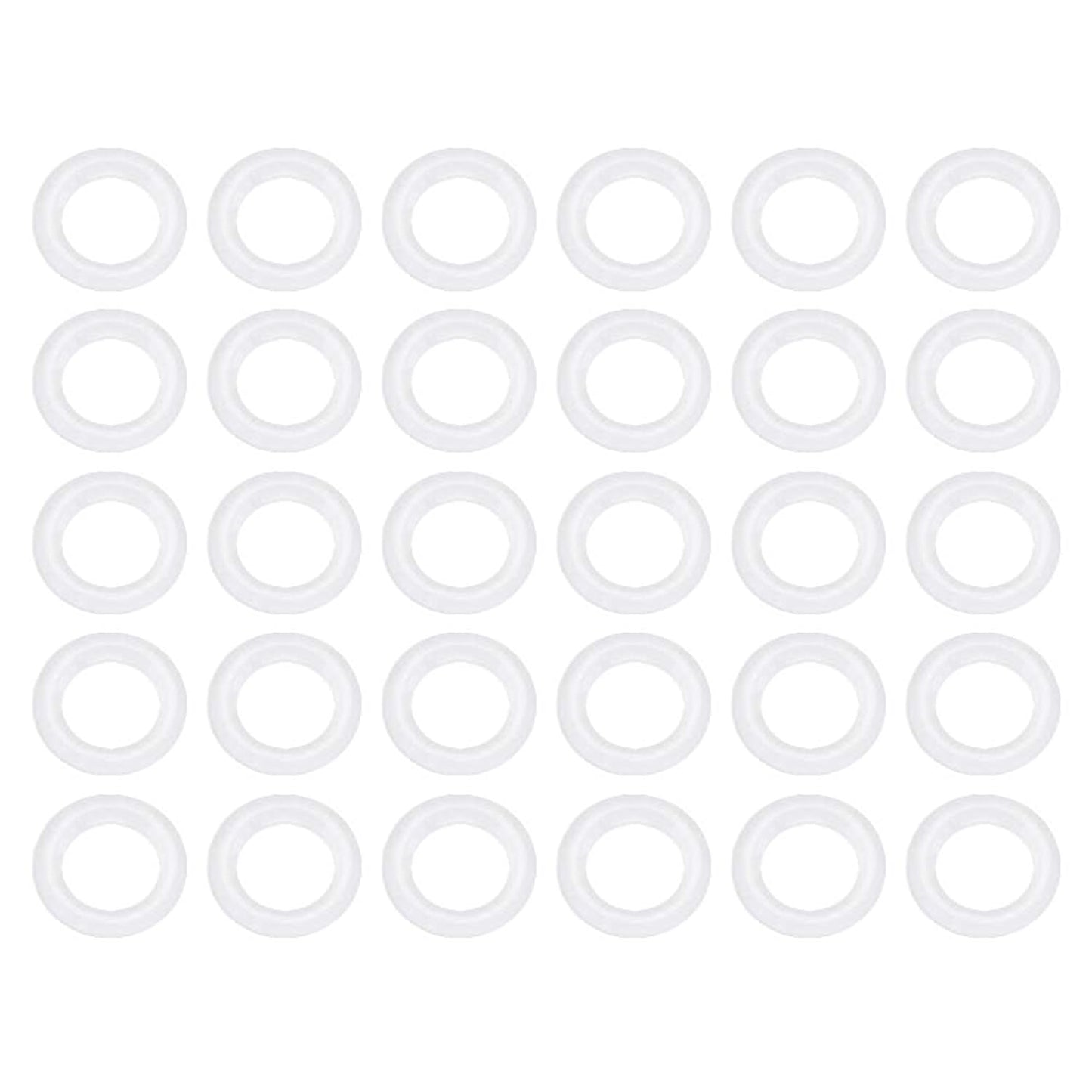 [30 Pcs] Silicone O-Rings White 7.5mm OD 4.5mm ID 1.5mm Width, Metric VMQ Sealing Gasket for Cup Lids, Coffee Maker, Brewing Fitting, Washer, Filter, Pump, Plumbing, Hose, Gauge, Auto, Machine