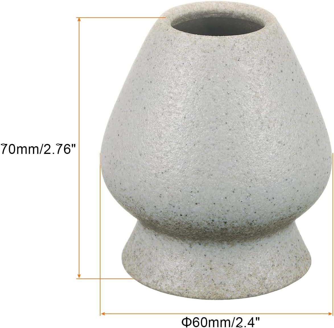 HARFINGTON Ceramic Chasen Stand 70mm Matcha Whisk Holder Teas Set Whisks Stand Traditional Matcha Tea Chasen Holder Tea Set Accessories for Tea Tasting, Earth Yellow