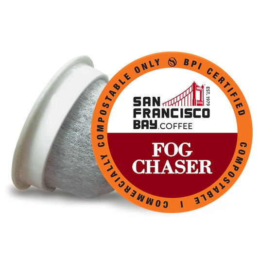 San Francisco Bay Compostable Coffee Pods - Fog Chaser (36 Ct) K Cup Compatible including Keurig 2.0, Medium Dark Roast
