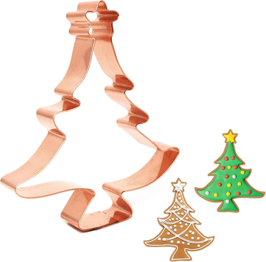 Large Christmas Tree with Star Cookie Cutter 5.5 Inch Handcrafted in USA by The Fussy Pup