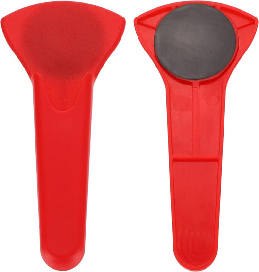 uxcell 2 Pcs Magnetic Scissor Holder, 7.48" x 3.46" Plastic Scissors Cover Durable Waterproof Protector Portable with Round Magnetic Absorber for Kitchen Shears, Red