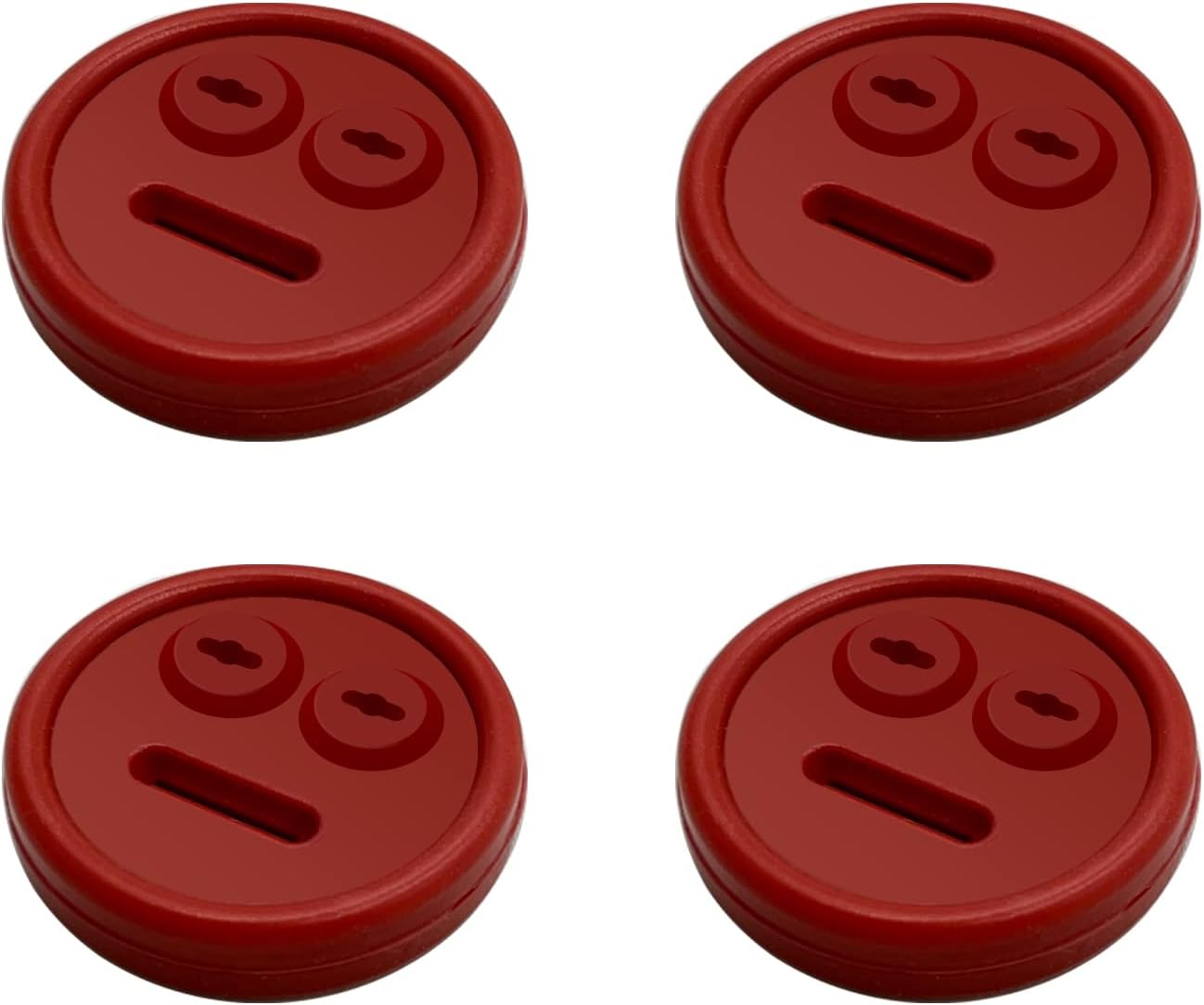 4 Pack Thermometer Meat Probe Red Grommet for Grills, Compatible with Weber 85037 Smokey Mountain Cookers Accessories, and Other Smoer DIY Thermometer Sensor Port