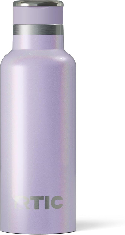 RTIC 16oz Journey Bottle Metal Stainless Steel Vacuum Insulated, BPA Free, Reusable, for Water, Hot and Cold Drinks, Travel, Sports, Camping, Lavender Glitter