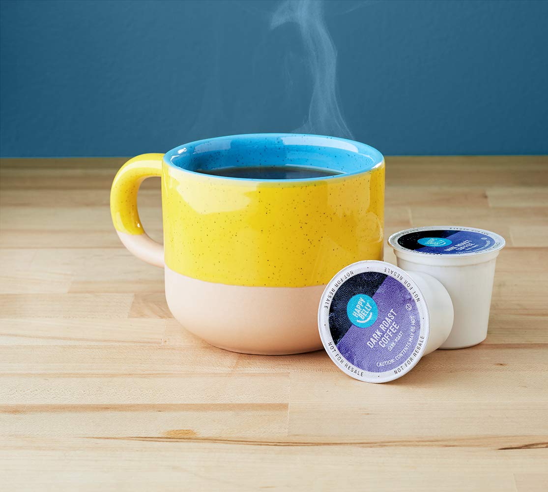 Amazon Brand - Happy Belly Dark Roast Coffee Pods, Compatible with Keurig 2.0 K-Cup Brewers, 24 Count (Pack of 2)