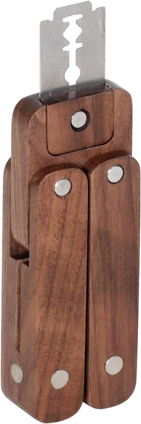 JSVER Bread Scoring Tool Professional Sourdough Scoring Tool, Magnetic Bread Lame Dough Scoring Tool, Wooden Handle Lame Bread Tool With 5Pcs Replaceable Blades For Homemade Bread