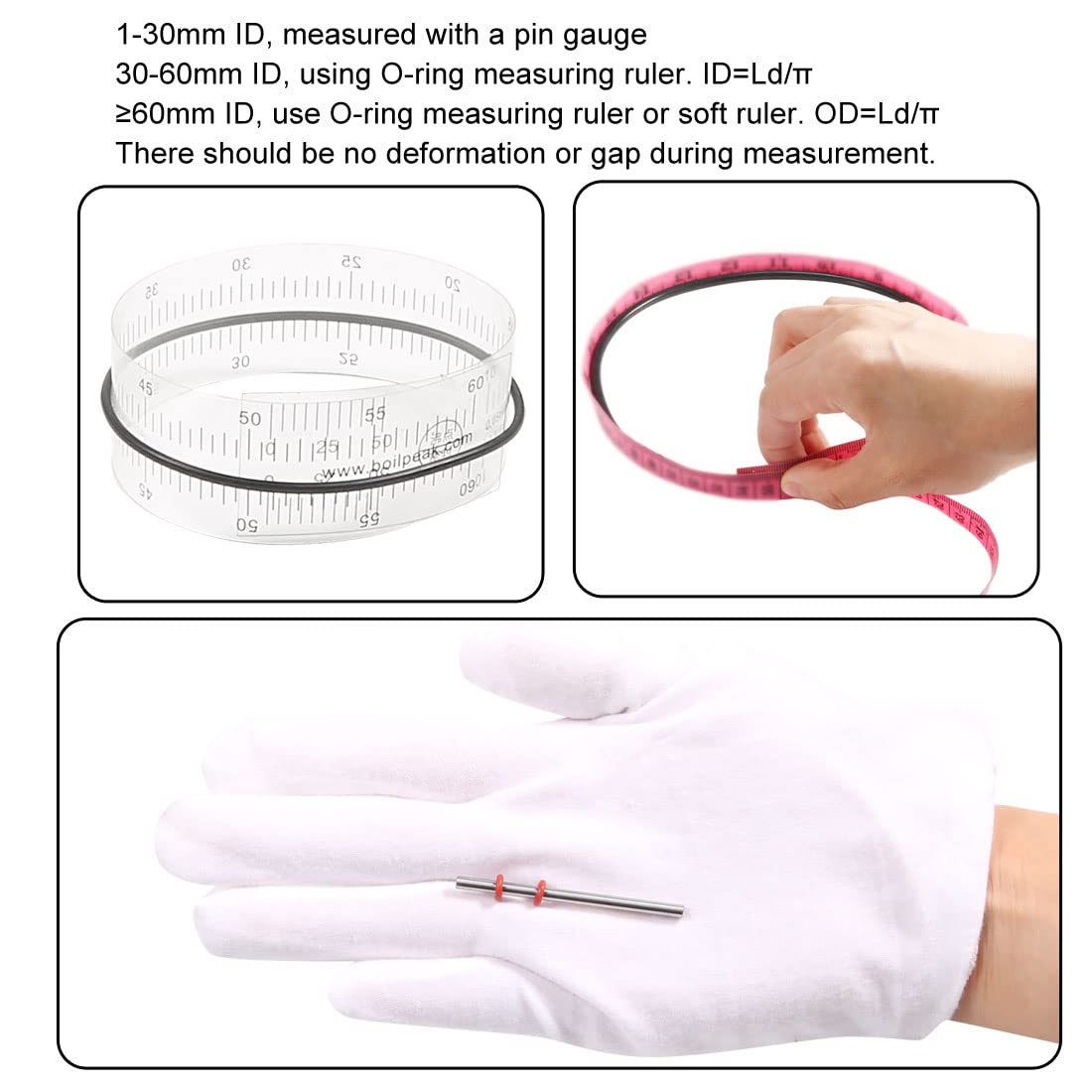 uxcell Nitrile Rubber O-Ring Assortment Kit 200 Pieces 15 Sizes Metric Sealing Gasket Set for Automotive Mechanic Plumbing, Black