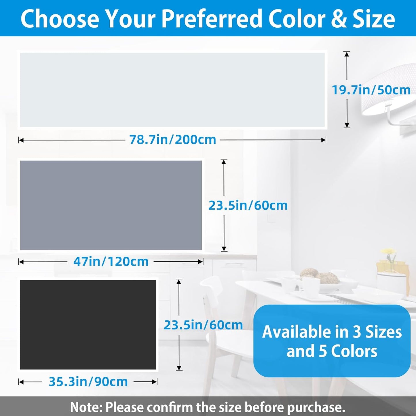 AECHY Extra Large Silicone Mat 35.3"x23.5"x0.08", Multipurpose Silicone Mat Thick Heat Resistant Mat Shipped Rolled Up Kitchen Counter Mat Waterproof Silicone Mats for Kitchen Counter Dark Gray