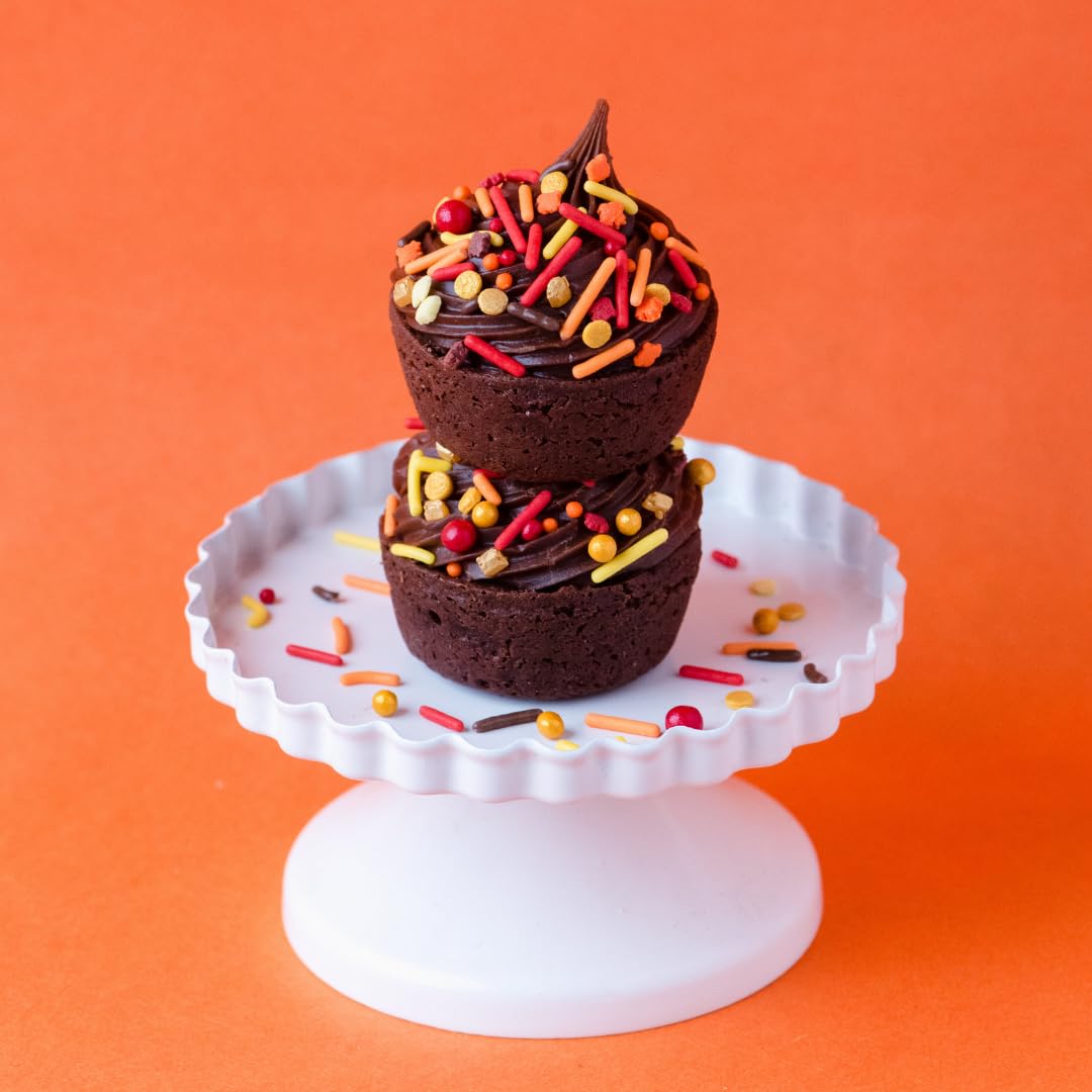 Sweets Indeed Thankful Fall Sprinklefetti Mix – 4 oz Jar | Autumn Sprinkles with Jimmies, Nonpareils, Leaf Quins & Sugar Pearls | Thanksgiving Cupcake & Cookie Decorations