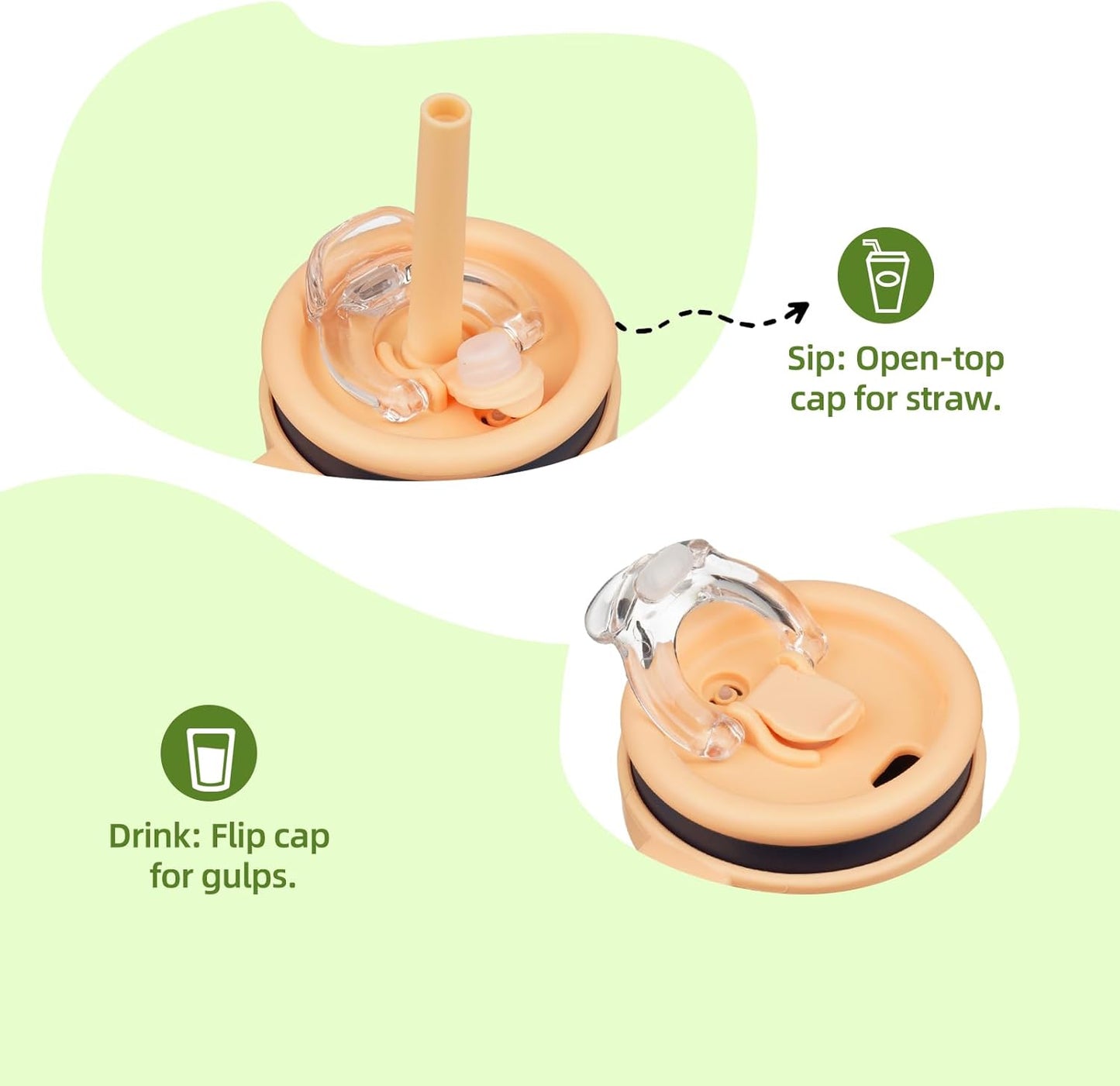 18 oz Tumbler with Side Handle, Insulated Water Bottle with Straw and 2 in 1 Lid, Stainless Steel Cup Travel Coffee Mug for Sports Office Gym,Navy Blue