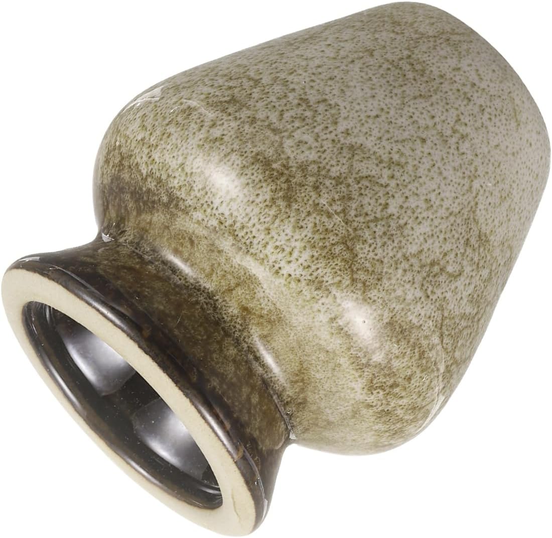 HARFINGTON Ceramic Chasen Stand 70mm Matcha Whisk Holder Teas Set Whisks Stand Traditional Matcha Tea Chasen Holder Tea Set Accessories for Tea Tasting, Yellow