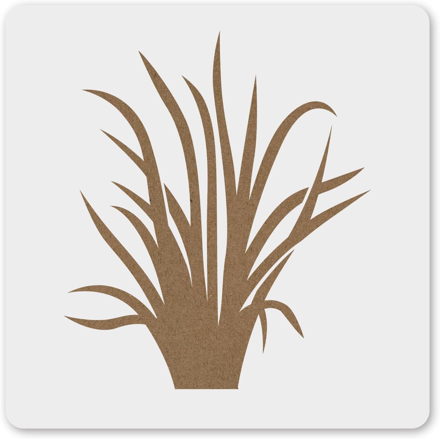 MAGJUCHE Grass Stencil 6 Inches, Reusable Grass Stencil for Painting DIY Crafts Decor