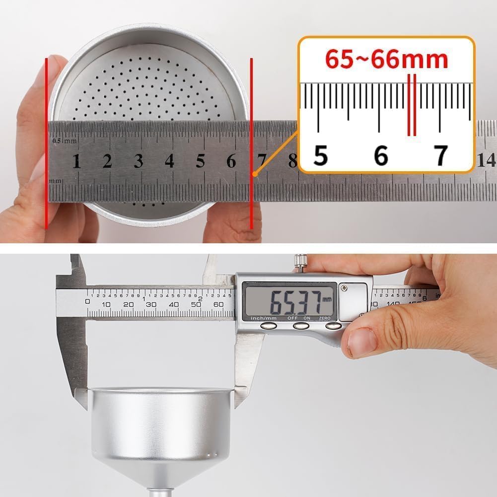 watchget Moka Pot Dosing Funnel, Stovetop Espresso Coffee Maker Distribution Tool Italian Coffee Maker Dosing Ring For Moka Express 6 Cups, Transparent