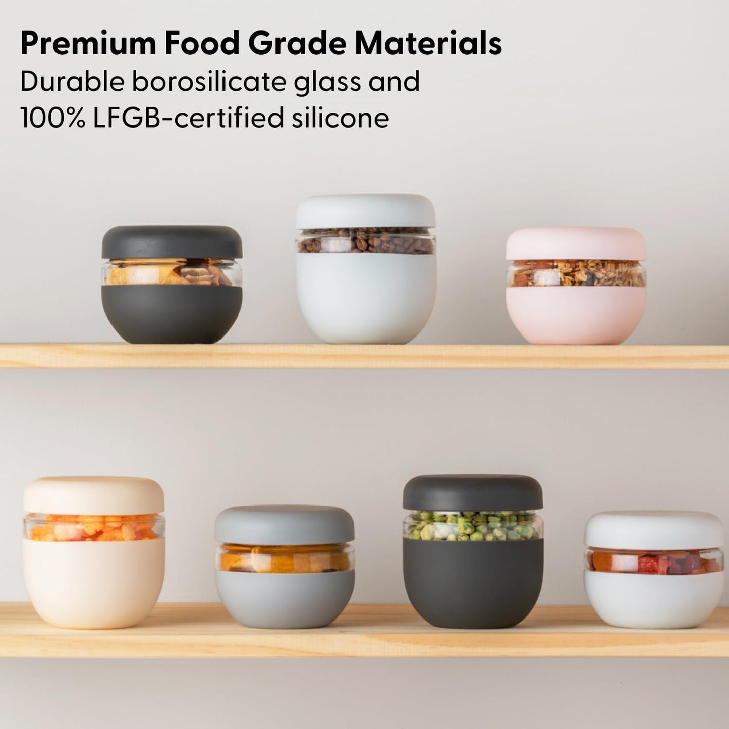 W&P Porter Seal Tight Glass Food Storage Container with Lid, Terrazzo Cream 16oz, Leak & Spill Proof Meal Prep Container, Microwave & Dishwasher Safe, Borosilicate Glass