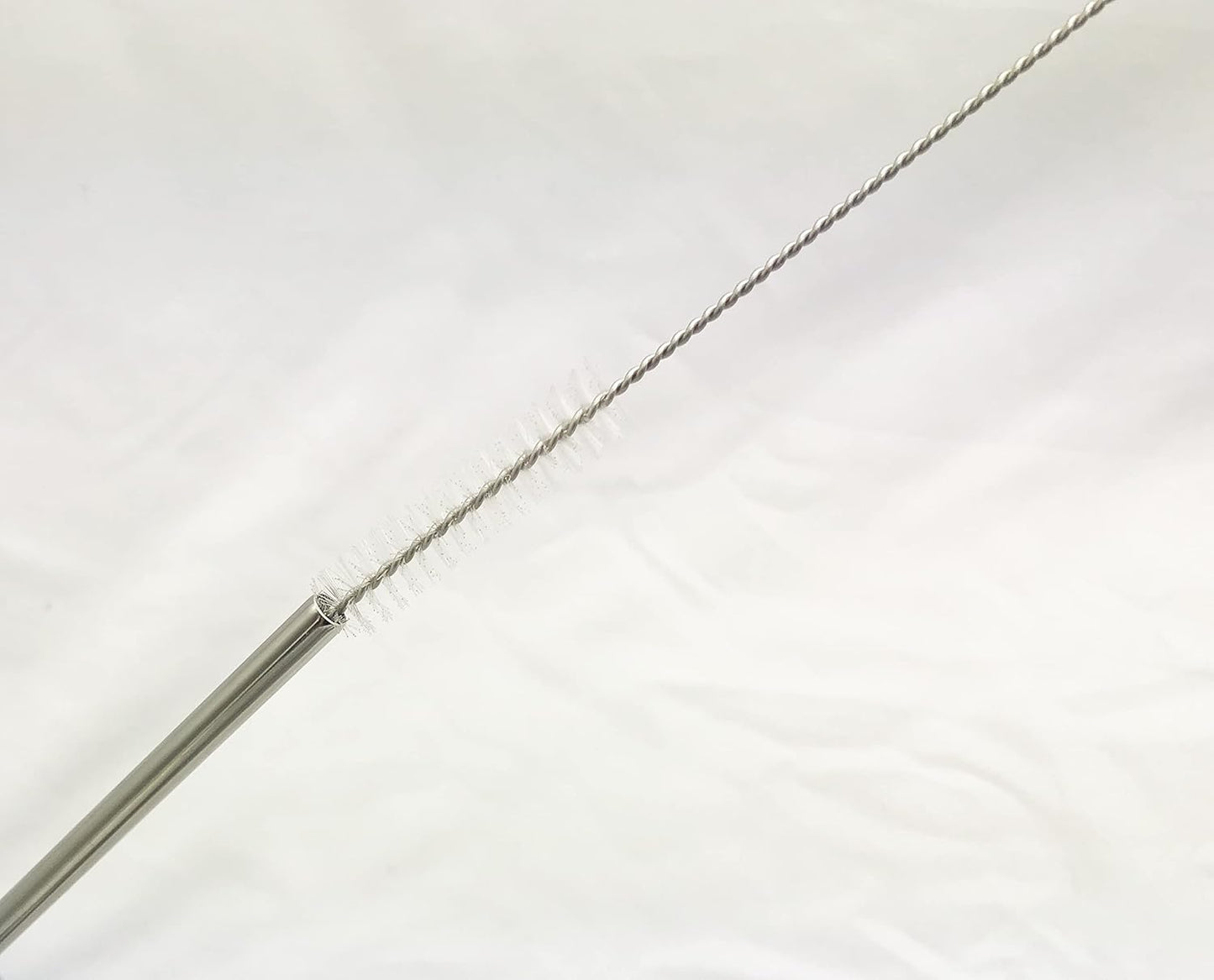 10 Pcs Stainless Steel Straws, Reusable Drinking Straws, Straight Metal Straw Sets with 2 Pcs Cleaning Brushes (8.5 Inch, Silver)