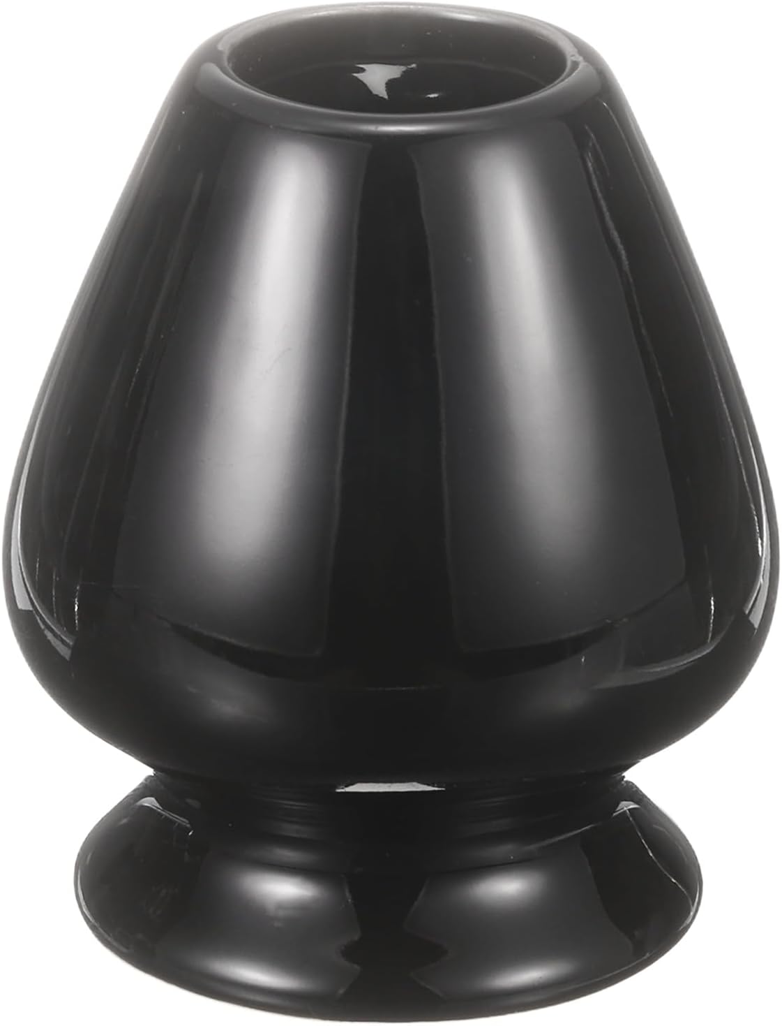 HARFINGTON Ceramic Chasen Stand 70mm Matcha Whisk Holder Teas Set Whisks Stand Traditional Matcha Tea Chasen Holder Tea Set Accessories for Tea Tasting, Black