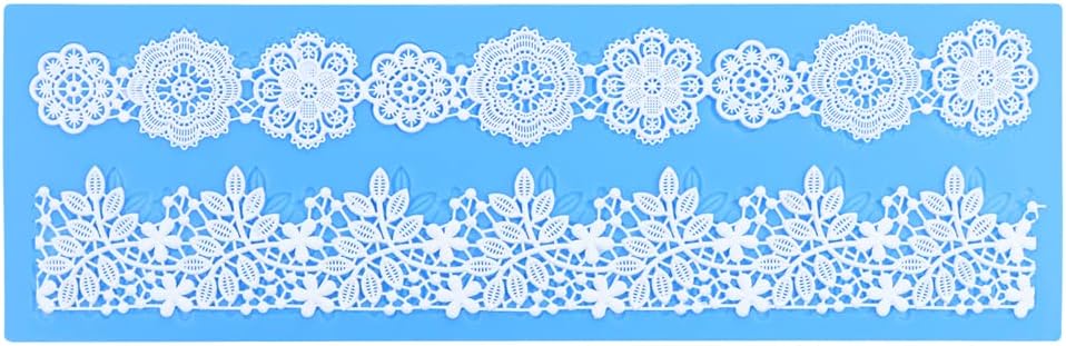 Embossing Lace Fondant Mold, Multi Circle Flowers Lace Mat Wedding, Silicone Molds for Cake Decorating Tool, Cake Lace Molds