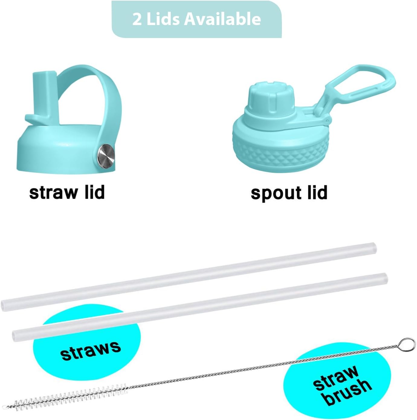 SENDESTAR 32oz Water Bottle Wide Mouth Stainless Steel Vacuum Insulated Double Wall with 2 Straw Lids Fit in Any Car Cup Holder TXIN-32-MT-1