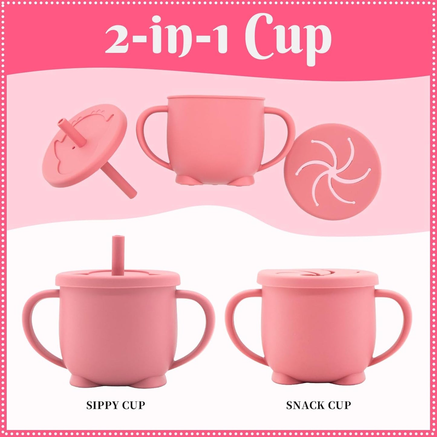 Silicone Baby Feeding Set, 10 Pcs, Baby Led Weaning Supplies, BPA Free, Red