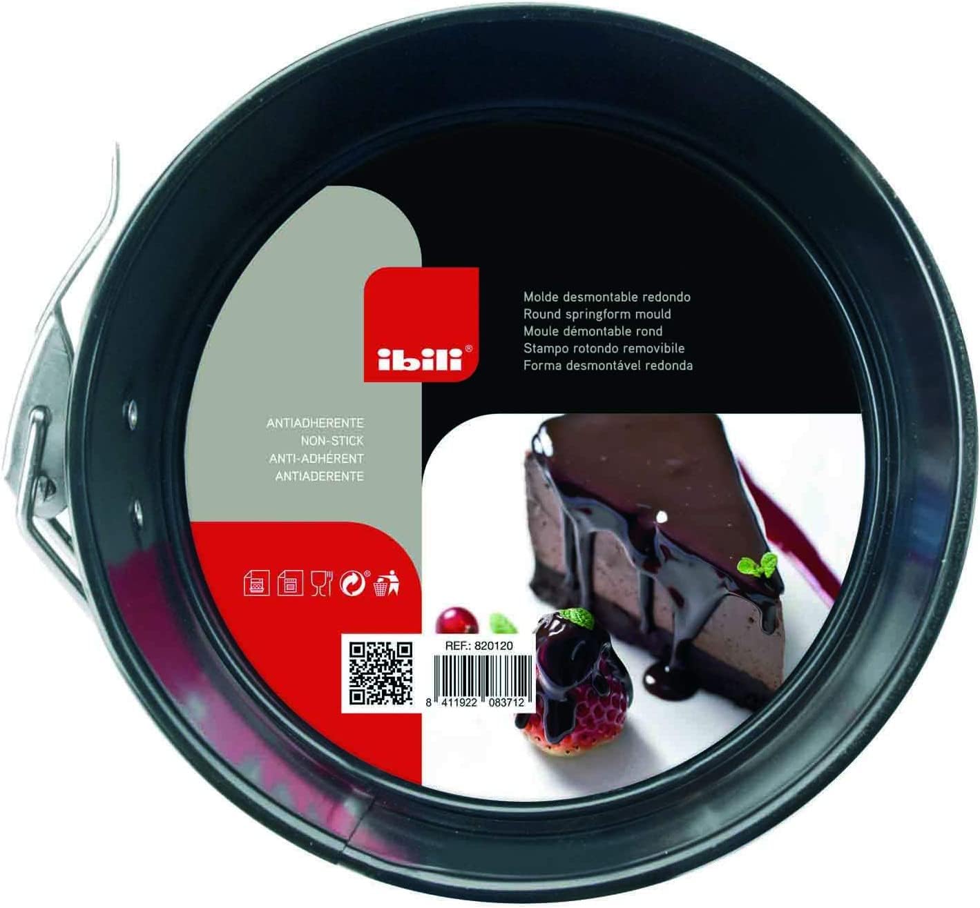 IBILI Moka Springform Pan Cake Mold Tin Non Stick with Loose Detachable Bottom for Baking (11 Inches)