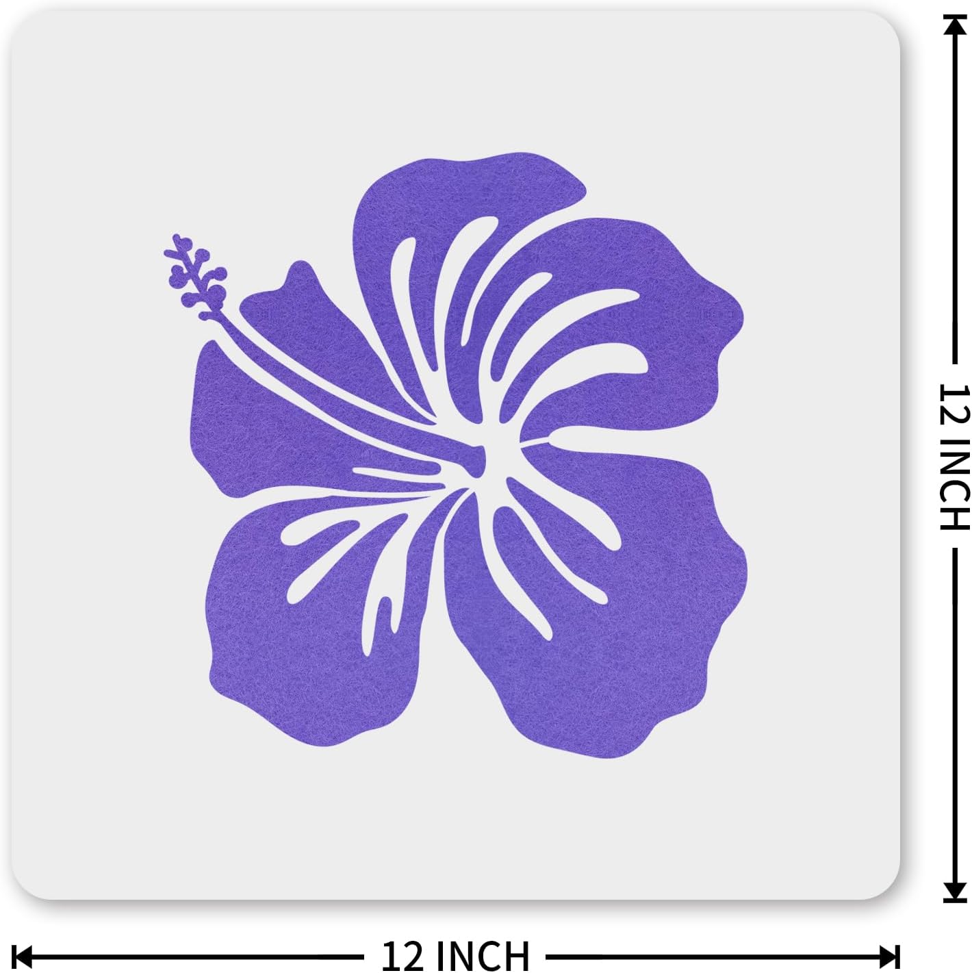 MAGJUCHE Hibiscus Stencil 12 Inches, Reusable Spring Flower Stencil for Painting DIY Crafts Decor