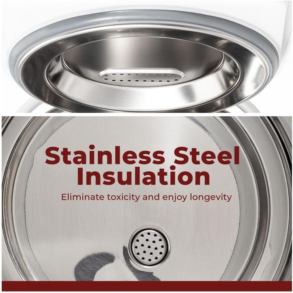 CUCKOO CWP-A501TW 5-Liter Hot Water Dispenser & Warmer with 4 Operating Modes, Chlorine Evaporation, Child Lock Function (White/Gray)