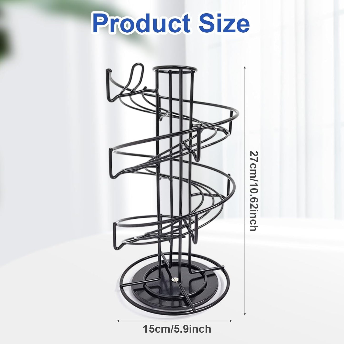 Coffee Pod Carousel Holder, Coffee Pod Storage Stand Organizer Holds up to 30 for Countertop Home Office Kitchen