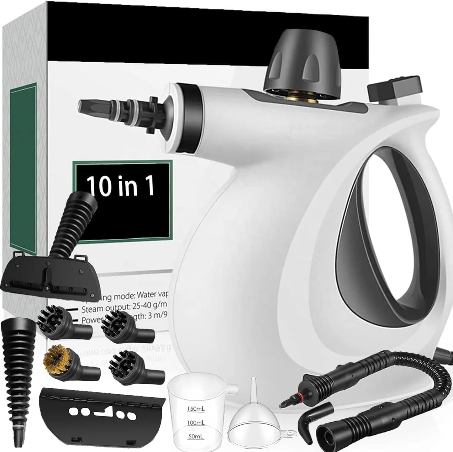 Laytic Steammaster Pro, Laytic Handheld Steam Cleaner, 10 In 1 Handheld Pressure Multi Purpose Cleaner Home Use (Gray)