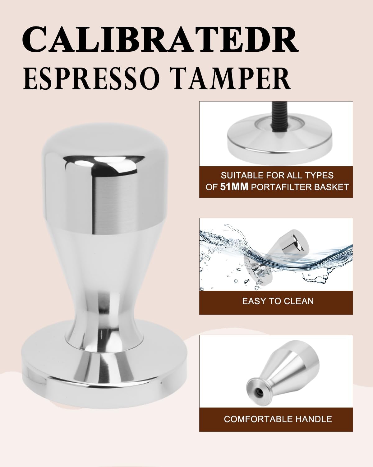 51mm Espresso Accessories Kit, Coffee Distributor and Tamper Leveler, WDT Tool and Dosing Funnel Set, Puck Screen & Tamper Mat,Fits 51 mm Espresso Machines and Portafilters