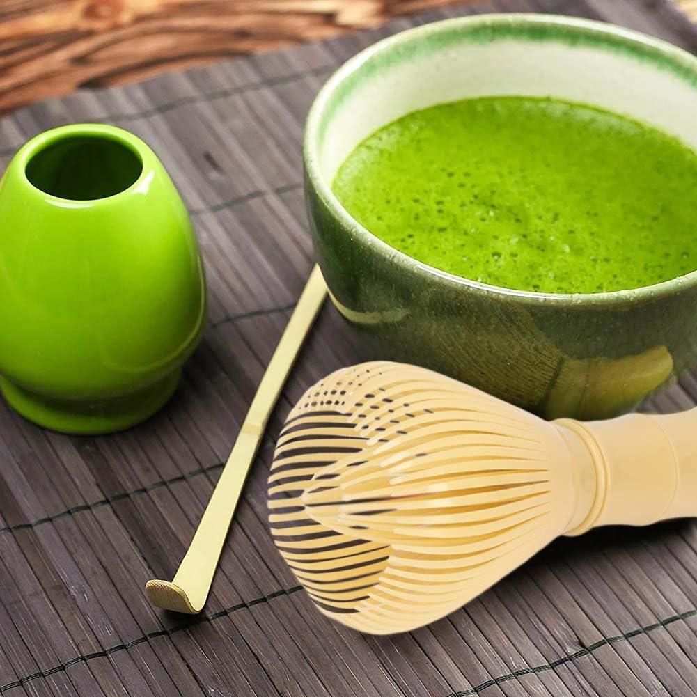 Traditional Matcha Whisk Reusable PP Resin Matcha Whisk Chasen Dishwasher Safe Matcha Stirrer Matcha Green Tea Powder Preparation Prepare Japanese Matcha Tea (Yellow)