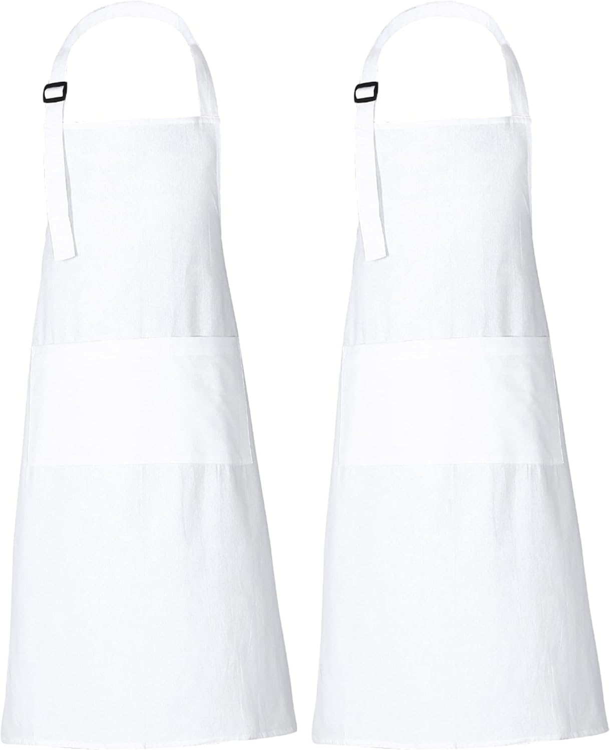 RAJRANG 100% Cotton Cooking Apron with 3 Pockets Kitchen Chef BBQ Adjustable Bib Aprons for Women Men