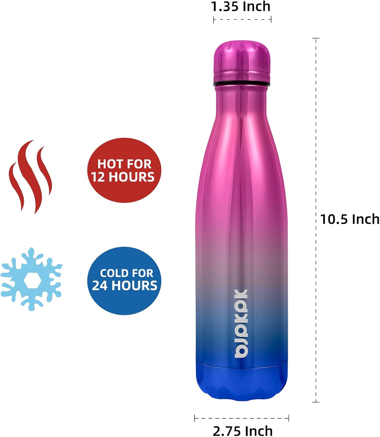 BJPKPK 17oz Insulated Stainless Steel Water Bottle Travel Sports Water Bottles,Wonderland