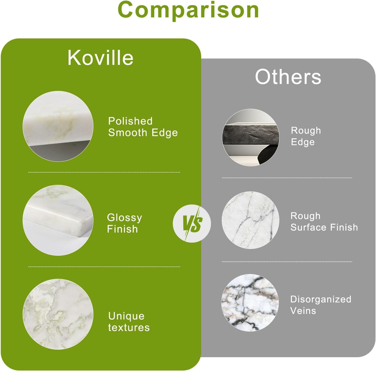 Koville Multi-Purpose Pastry Marble Tray Cutting Board With Non-Slip Feet, 12x8 Inch Rectangular Marble Cutting Boards Cheese Board for Kitchen, Stone Charcuterie Board Chopping Slab for Home Decor