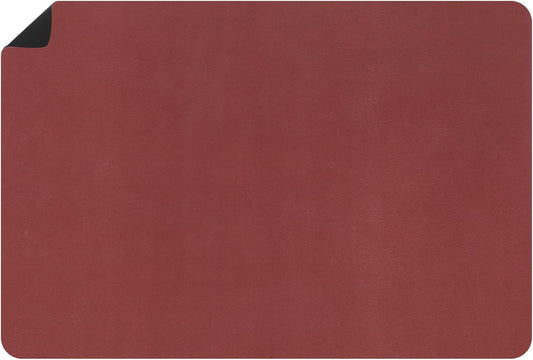 uxcell Silicone Mats for Kitchen Counter, 35.4" x 23.6" Non-Slip Countertop Protector Mat Heat Resistant Coffee Mat Waterproof Table Placemat, Wine Red