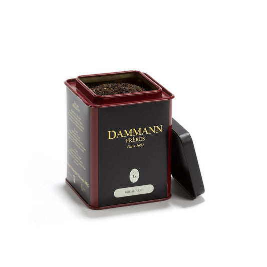 Dammann Freres Loose Leaf, Breakfast, Premium Gourmet French Black Tea, 3.52 Ounce Tin